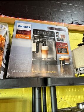Philips LatteGo 3200 Series Espresso Machine - Black and Silver